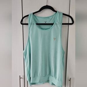 Teal muscle tank yop